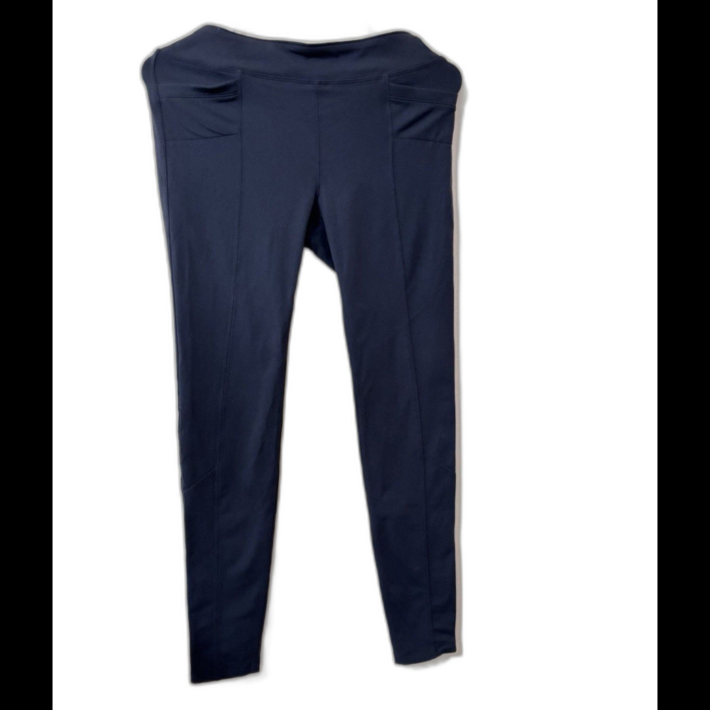 Athleta Gray Solid Ankle Yoga Leggings Stretch Spandex Women's Size M